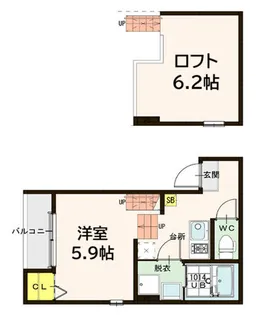 Stage宮千代【2階】の間取り