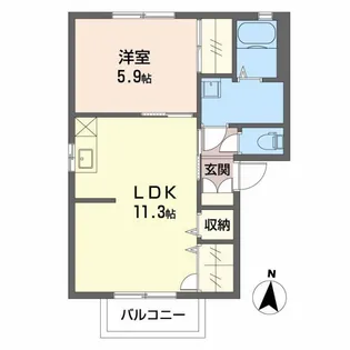 セピアコート310Y【2階】の間取り