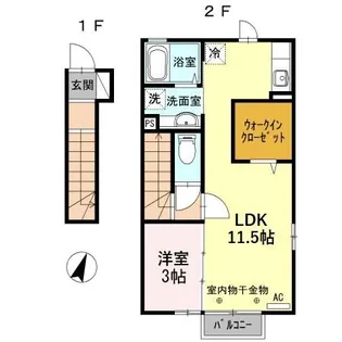 ハイム南高田【2階】の間取り