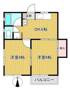 司ハイツ【2階】の間取り