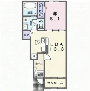 けやきレジデンスα【1階】の間取り