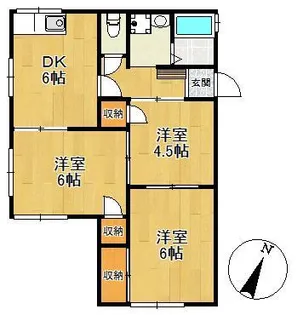 ホワイトハイツ金子【1階】の間取り