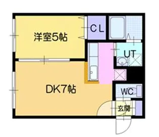 クレセア豊平公園II【2階】の間取り