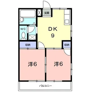 ドミール東仙台【2階】の間取り