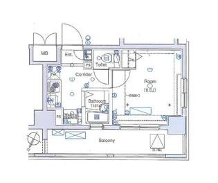L‐Flat田町(エルフラット田町)【9階】の間取り