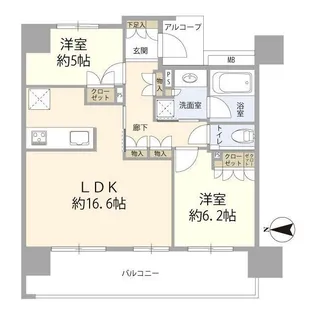 ローレルコート三鷹【2階】の間取り