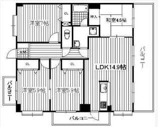 いずみの杜【3階】の間取り