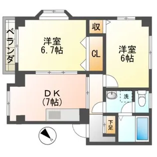 メゾン・エデI【1階】の間取り