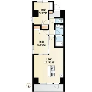 ミリアビタNo.42【7階】の間取り