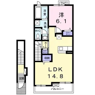 アネックス蔵水【2階】の間取り
