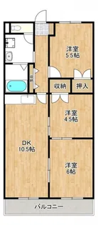 エレガンス生田【2階】の間取り