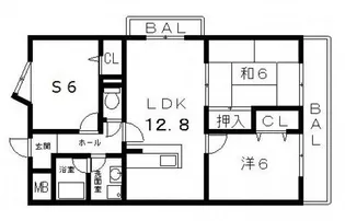 メゾンマルソー【4階】の間取り
