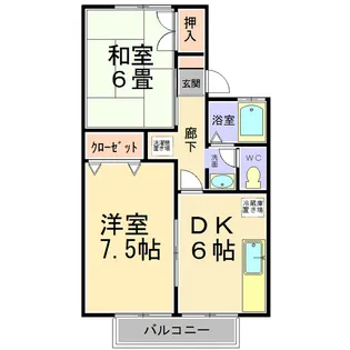 ベルフォーレ稲荷前A棟【2階】の間取り