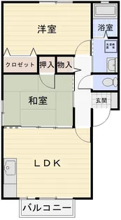 グリーンコート B【2階】の間取り
