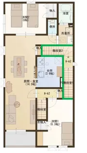 ラ・モラダ・ブランカ【2階】の間取り
