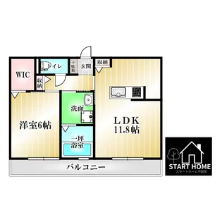 アンソレイエ【3階】の間取り