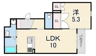 芦原通レジデンス【3階】の間取り