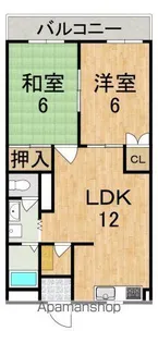 ボヌール西大寺B棟【3階】の間取り