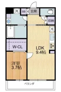 ザ・テラスコート英【3階】の間取り