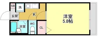 アール江坂【4階】の間取り