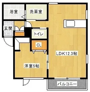 クレール五番館【3階】の間取り
