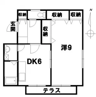 レジデンスカジウエ【1階】の間取り