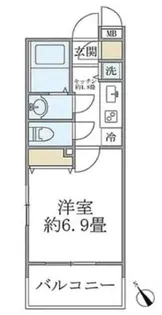 レジデンシア麻布十番【7階】の間取り