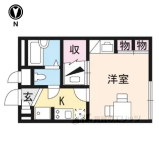 レオパレス長福の厨子【2階】の間取り