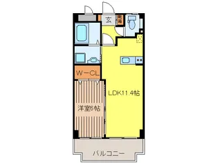 ソフテール・ワイケービー【4階】の間取り
