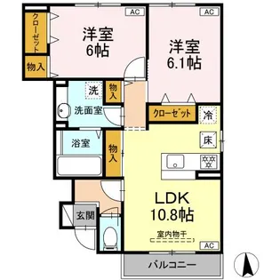 ルピーノ B【1階】の間取り