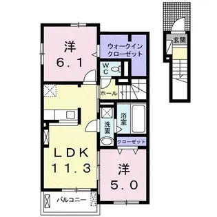 フレーズ有明 A【2階】の間取り