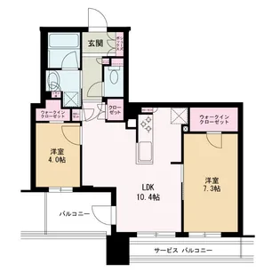 ブランズタワー大阪本町【29階】の間取り
