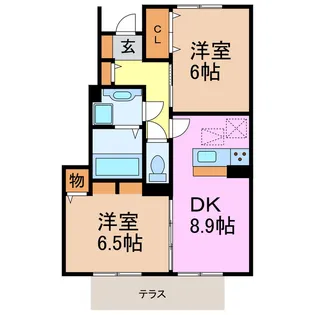 グレイス鶴が沢A【1階】の間取り