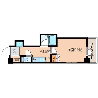 レジディア文京湯島II【4階】の間取り