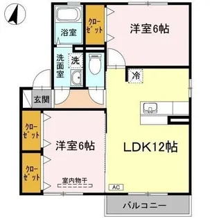 メゾン四季壱番館【2階】の間取り