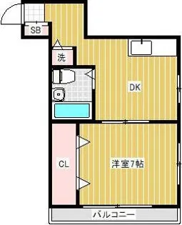 オークハウス四谷【2階】の間取り
