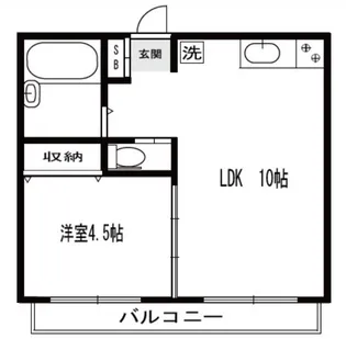 ムサシハイム【1階】の間取り