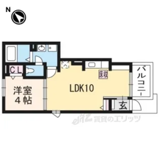 ビオーラ令豊【1階】の間取り