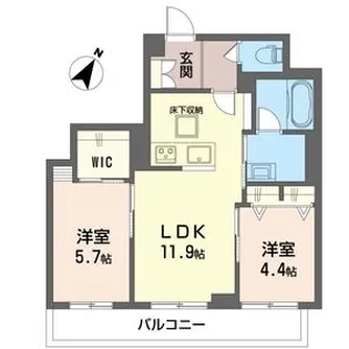 ベレオ姉崎東【1階】の間取り