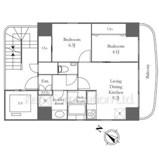 カステーロ武蔵小山【8階】の間取り