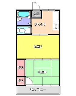 本橋ハイツ【2階】の間取り