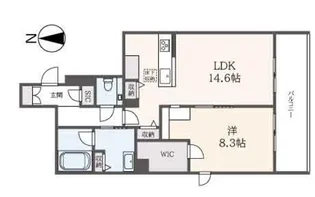 ブルーノ明大前【1階】の間取り