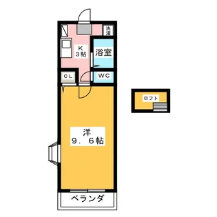 マイルーム花中【4階】の間取り