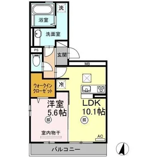 ボヌール羽屋L【1階】の間取り