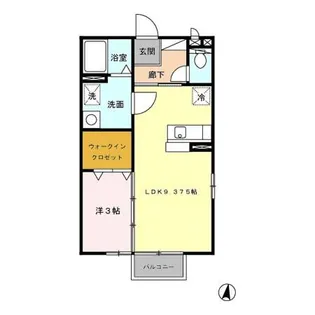 エレゼタウンII【2階】の間取り