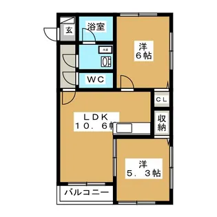 ザ・ガーデンYamanote【2階】の間取り