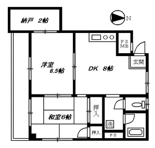 ダイヤハイツ神奈川【2階】の間取り