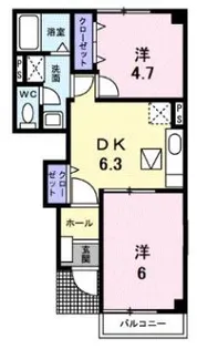 アヴェニール【1階】の間取り