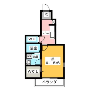 ダイヤモンドヒルズ稲穂B【1階】の間取り