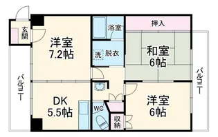 アクアポリスランドマーク2000【5階】の間取り